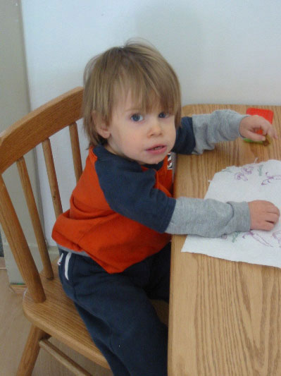 boy at the table